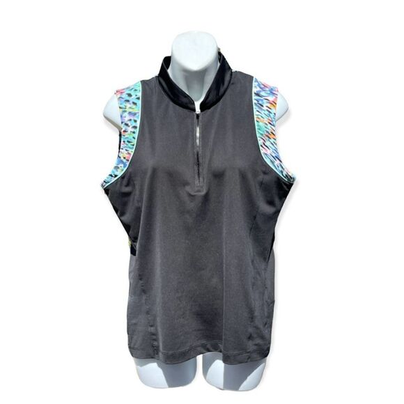 EP Pro Tour Tech Fairway Blue Yellow Green Black Pink Wicking Golf Top Size L - Picture 1 of 7
